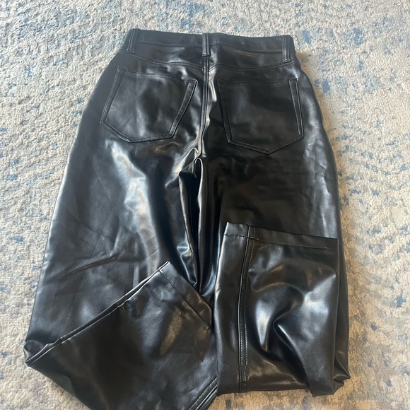 NWOT Abercrombie & fitch Curve Love Vegan Leather Ankle Straight Pant 26/2XS - Picture 5 of 5